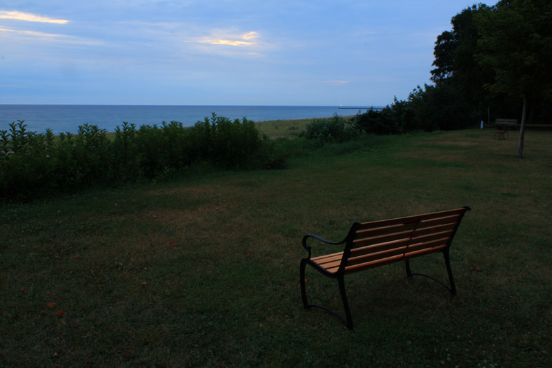 early morning on the bluff in woodland park campgrounds